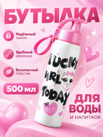 Бутылка для воды спортивная, объем 500мл Herevin "Кот", пластиковая