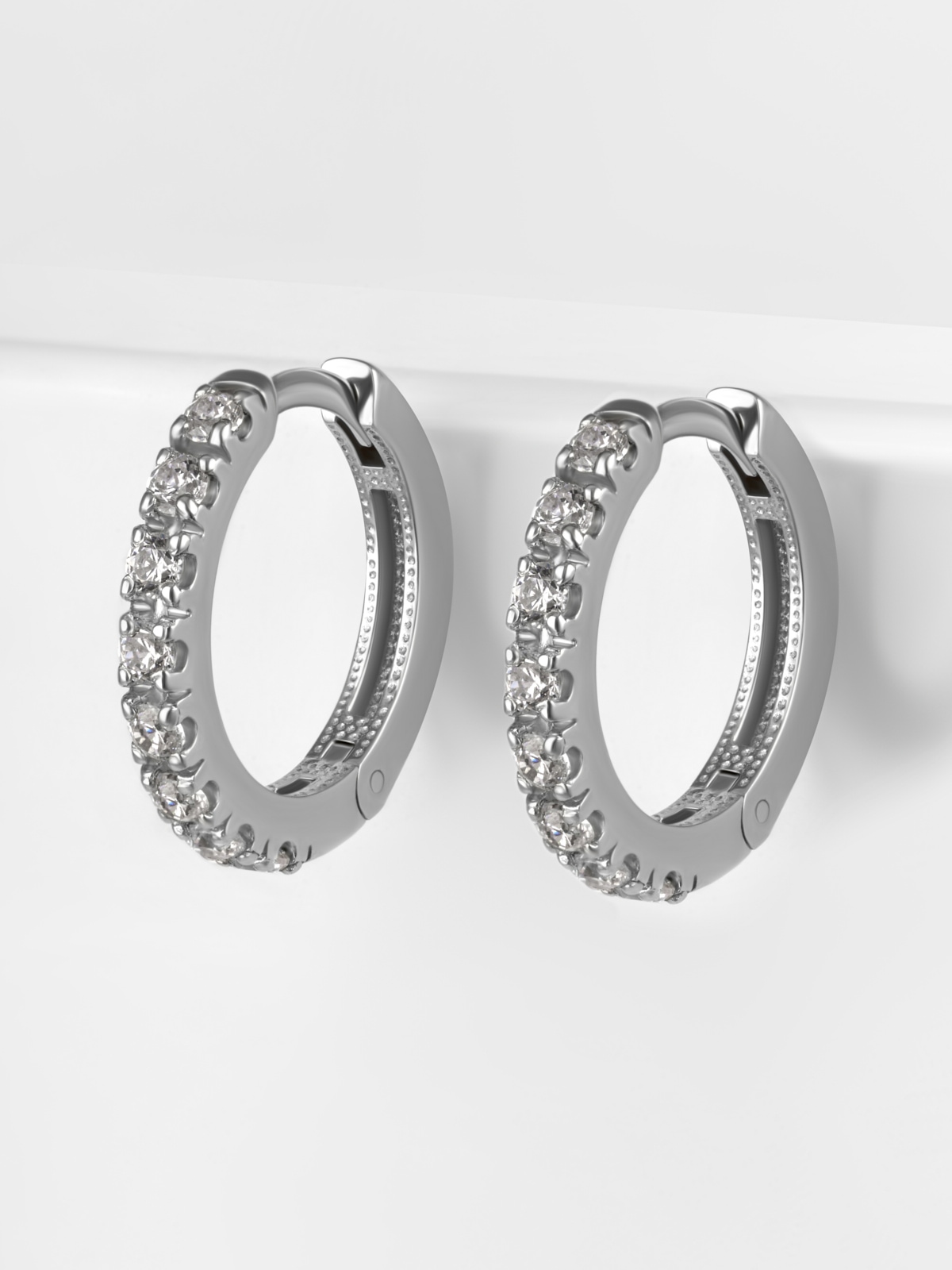 Серьги серебро 925 конго с фианитами