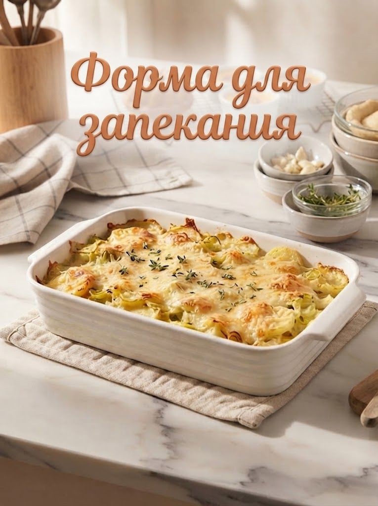 Форма для запекания Доляна "Санторини", объем 2,5 л, размер 36х20.5х6.5 см, жаропрочная керамика, На фото — предложение продавца