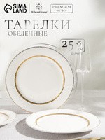 Набор тарелок 25,5 см, WY Grace, тарелки обеденные, фарфоровые 2 шт, цвет белый, На фото — предложение продавца