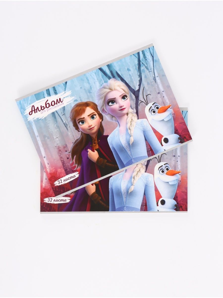 Альбом для рисования для девочек, Холодное Сердце, Disney, 2 штуки в наборе, 32 листа, формат А4, На фото — предложение продавца