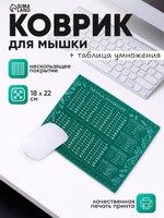 Коврик для мыши "Таблица умножения", 22 х 18 см, На фото — предложение продавца