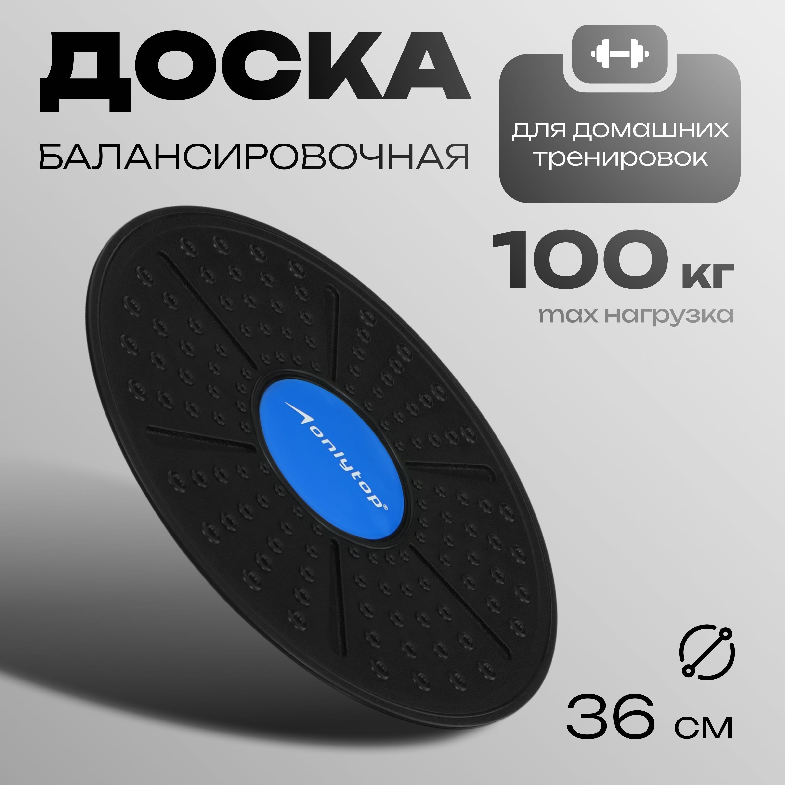 Балансировочная доска для фитнеса, диаметр 36 см, На фото — предложение продавца
