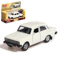 Машина металлическая "Москвич-2140sl" азлк 12,5 см, инерция, белый AZLK2140M-12-WH