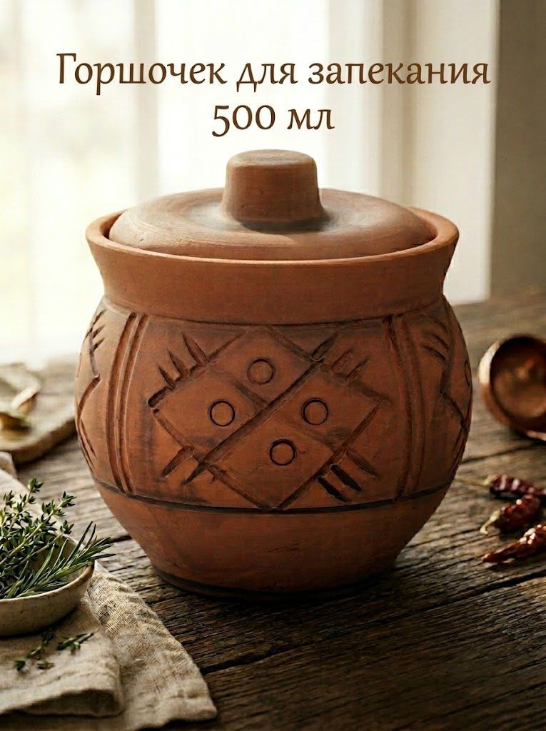 Горшочек для запекания в духовке "Молочение", объем 500 мл, керамика, На фото — предложение продавца